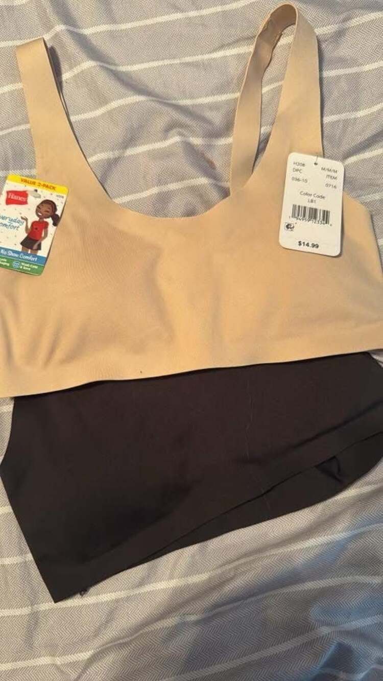 Hanes Girls Everyday Comfort No Show Seamless Bralette Multipack 2-Pack